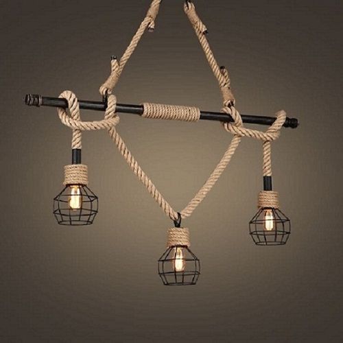 rope or iron hanging lamp