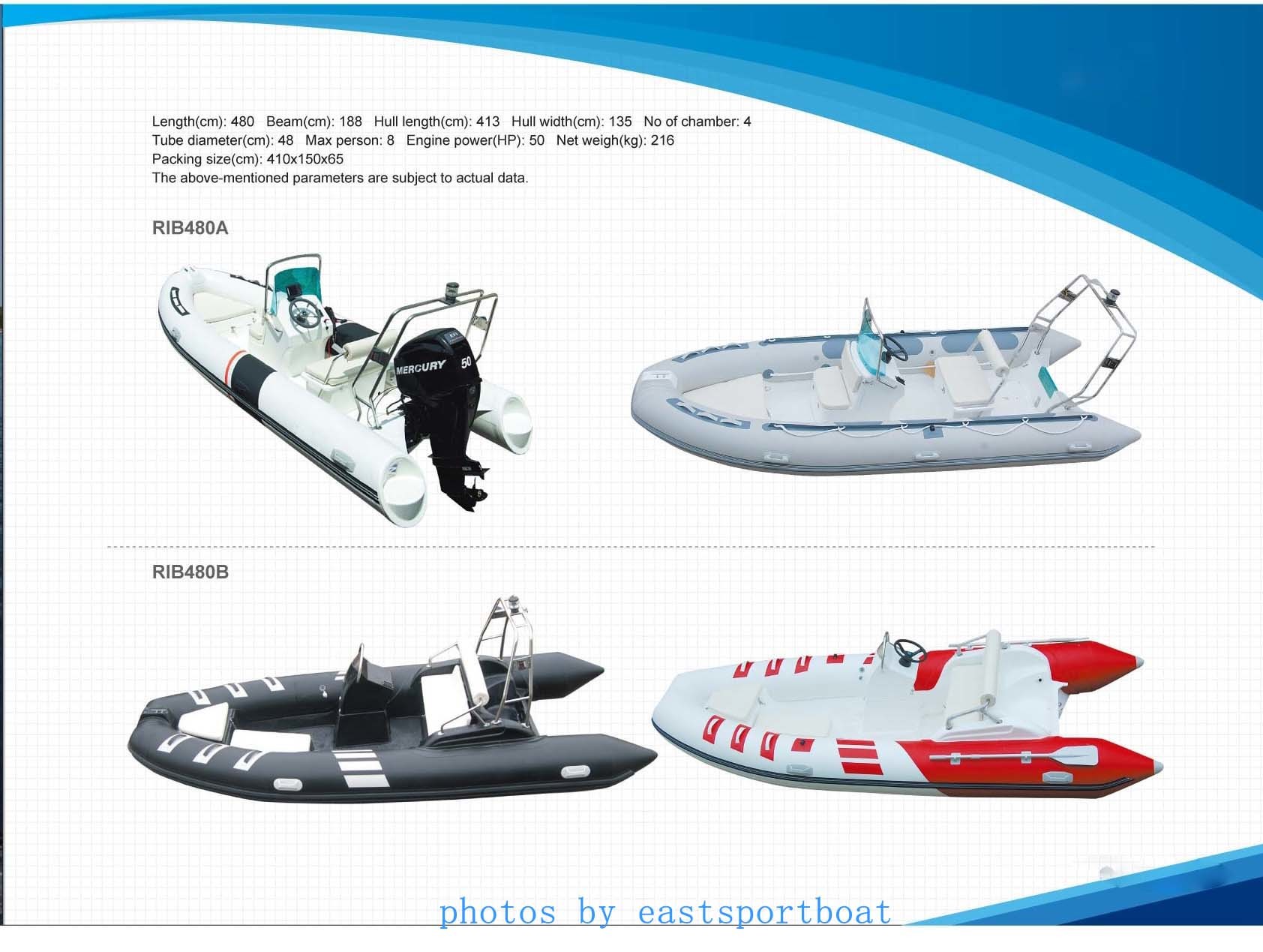 East Rib Boat rigid Inflatable Boat
