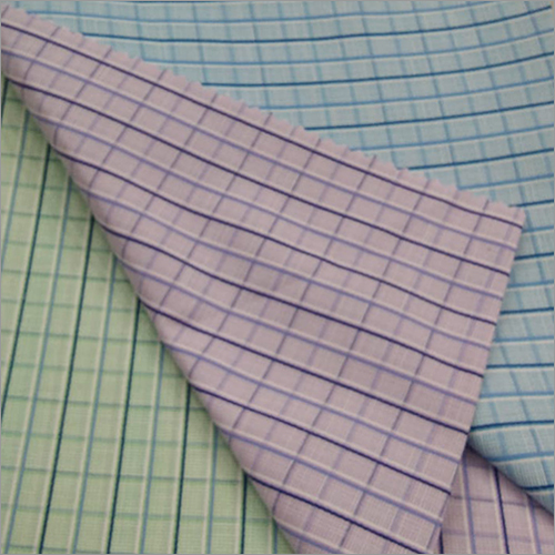 Pure Cotton Check Shirting Fabric