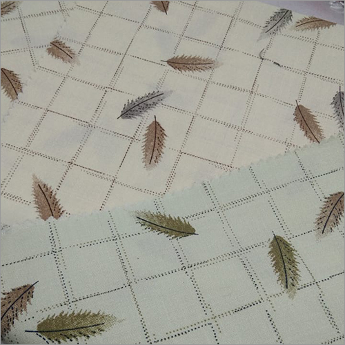 Quick Dry Leaf Print Cotton Shirting Fabric