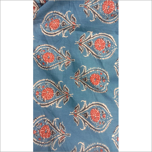 Leaf Printed Rayon Fabric