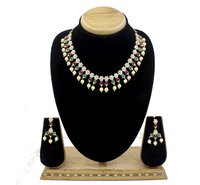 American Diamond Gold Plated Necklace