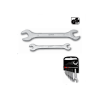 Double Open End Spanners - Chrome Vanadium Steel, 6x7 To 30x32 Mm, Silver/grey, Non-slip Grip, Corrosion Resistant, Thin Head