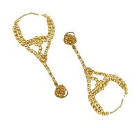 Indian Traditional Gold Plated Kundan Dulhan Bridal Jeweler Set with Choker Earrings Maang Tikka For Women.