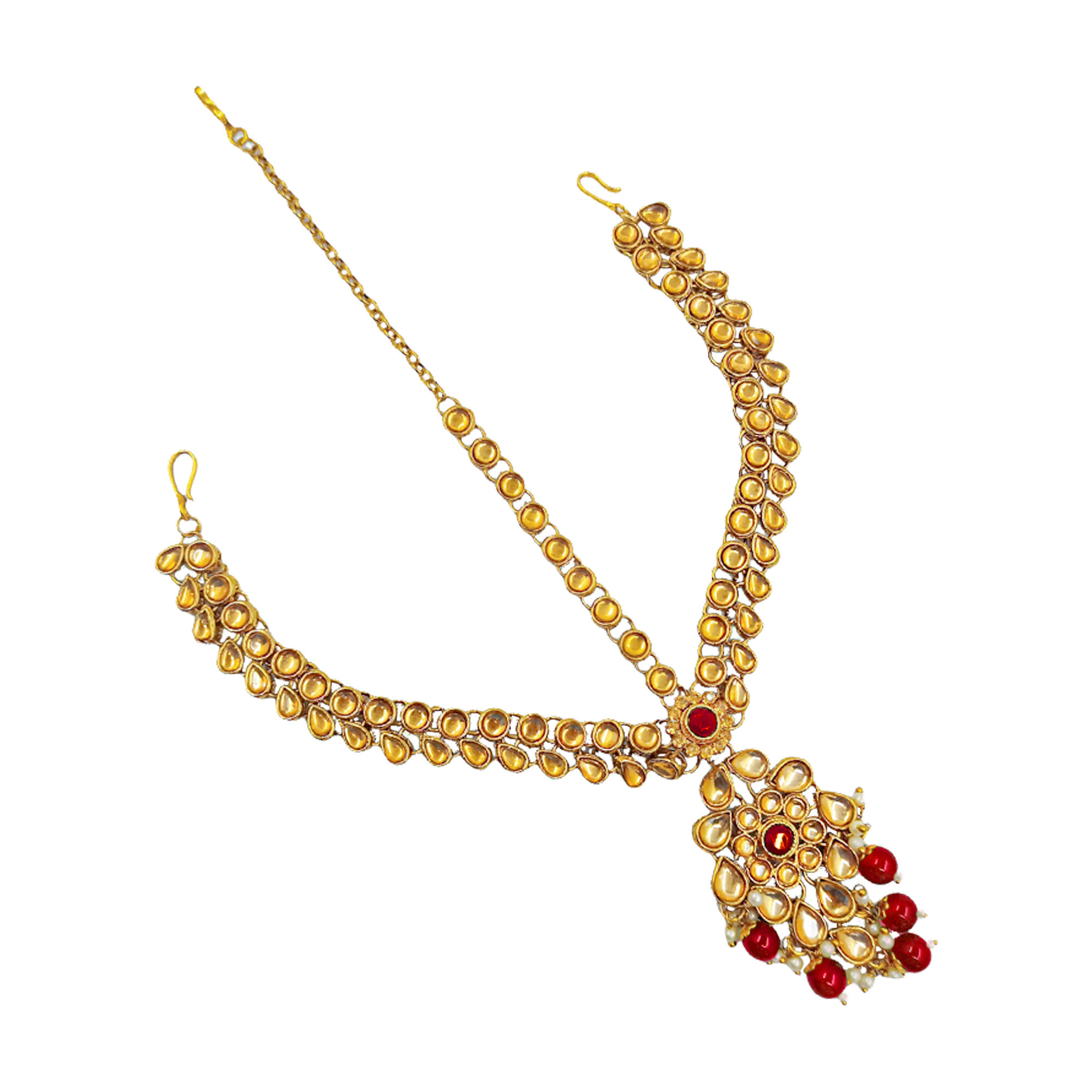 Indian Traditional Gold Plated Kundan Dulhan Bridal Jeweler Set