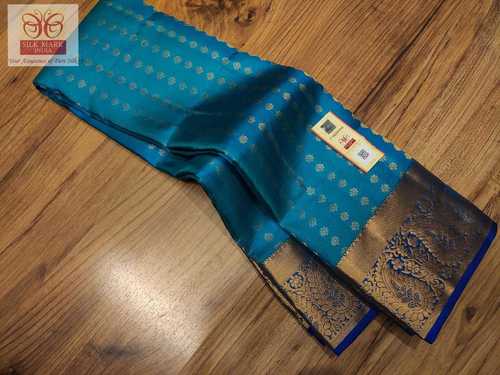 Kanjivaram Tissuse Broder Bridal Silk Saree