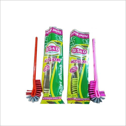 Plastic Double Hockey Toilet Cleaning Brush 