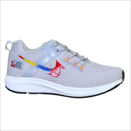 White Mens Comfortable Running Shoes