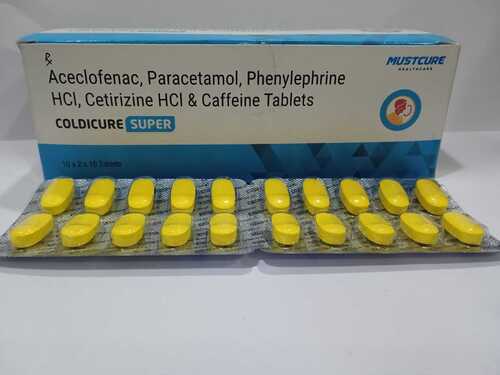 Aceclofenac Paracetamol Phenylephrine HCI And Caffeine Tablets