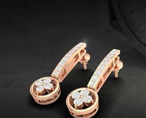 Real Diamond Designer Earring