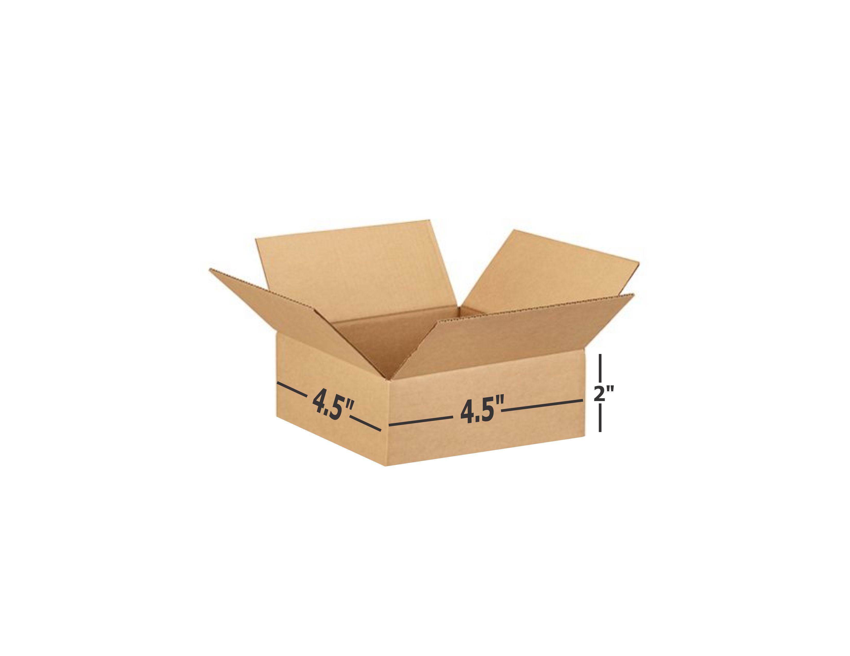 Box Brother 3 ply Brown Corrugated Packing Boxes Size Length 4.5 inch Width 4.5 inch Height 2 inch