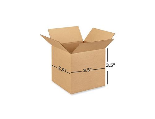 Kraft Paper Box Brother 3 Ply Brown Corrugated Packing Boxes Length 3.5 Inch Width 3.5 Inch Height 3.5 Inch