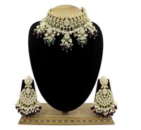 Peacock Design Kundan Gold Plated Wedding Jewellery Choker Necklace Set