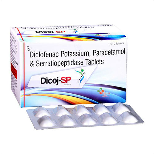 Diclofenac Potassium Paracetamol And Serratiopeptidase Tablets General Medicines