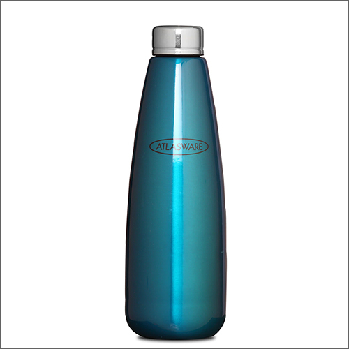 Stainless Steel Fridge Glossy Blue Water Bottle