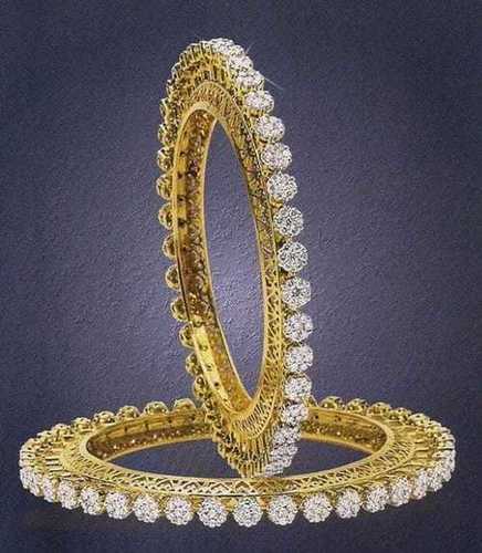 Bridal Wear Diamond Studded Pacheli Bangles