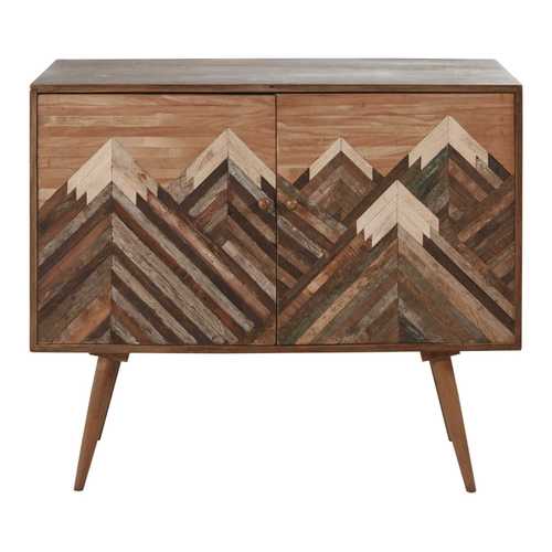 Handmade Glacier Design Wooden Storage Cabinet