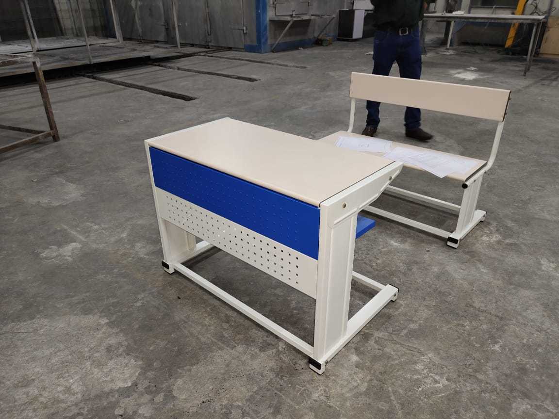 4 Seater School Desk Cum Bench