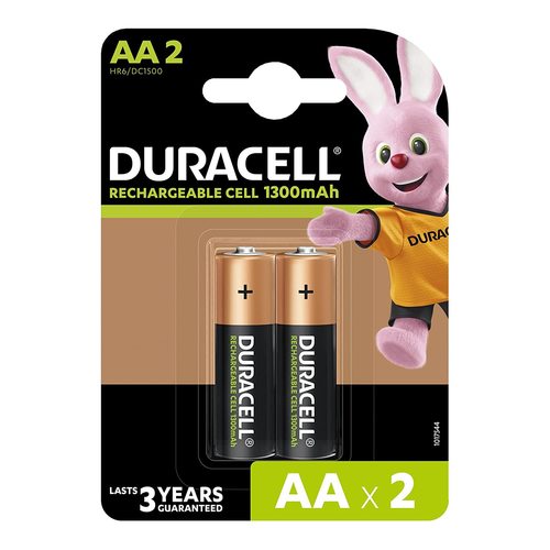 Duracell Rechargeable AA 2500mAh Batteries 2 Pcs