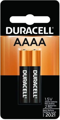 Duracell AAAA MX2500 Alkaline Batteries 1.5V  Pack of 2