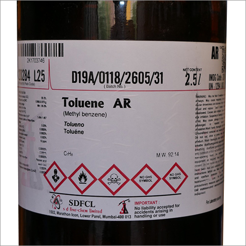 Toluene AR Methyl Benzene