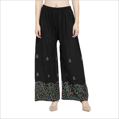 Polka Dot Printed Palazzo - Cotton Blend, Sizes [S, M, L, XL] | Casual Wear, Washable Fabric, Elegant Design
