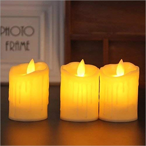 Dancing Flame LED Tea Light Swinging Candle Battery Operated For Home Decoration (Height 10 CM)
