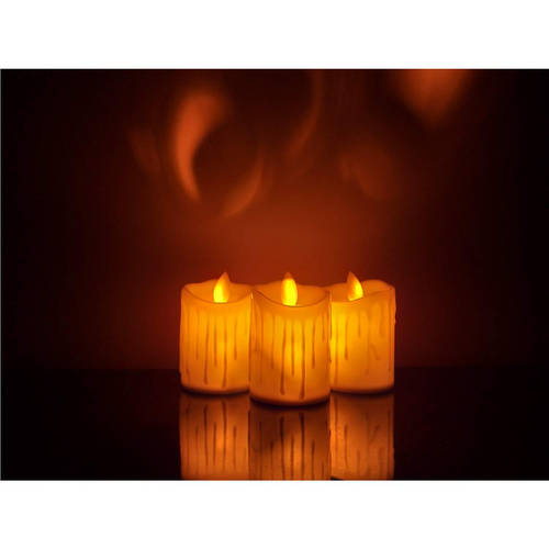 Dancing Flame LED Tea Light Swinging Candle Battery Operated For Home Decoration (Height 8 CM)