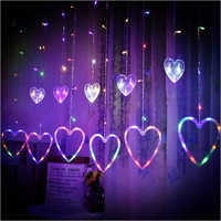 LED Heart Shape Curtain String Lights with 8 Flashing Modes Diwali Decoration Valentines