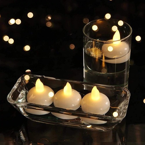 Warm White Water Sensor Floating Candles Battery Operated Waterproof Led Lights