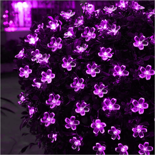 Purple Color String Fairy Pink Flower Lights