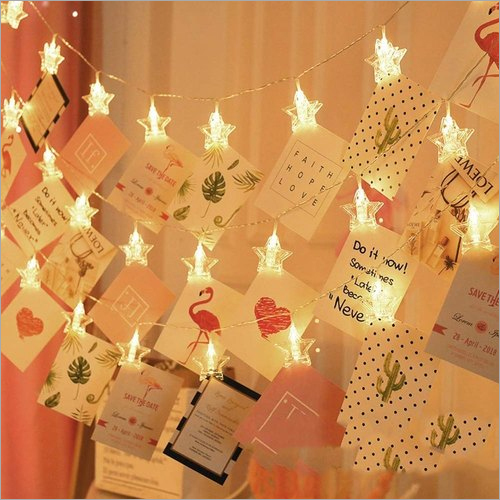 Star Shape Photo Clip String 20 LED Lights for Party