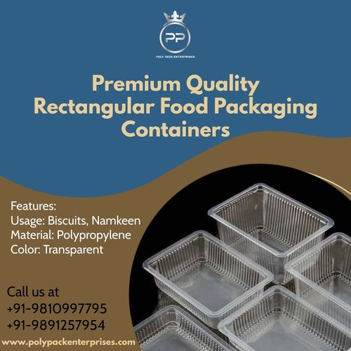 RECTANGULAR FOOD PACKAGING CONTAINER