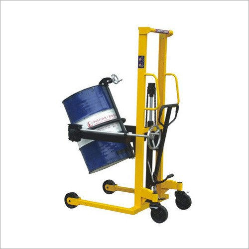 Hydraulic Drum Lifter Cum Tilter - Stainless Steel, 1530 mm Lifting Height, Yellow | 350 kg Capacity, Strong, Industrial Usage, 1 Year Warranty