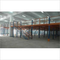 Modular Mezzanine Floor - Color: Blue & Orange