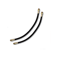 Grease Gun Hoses - Rubber With Zinc Plated Steel Fittings, 8.5 Mm O.d. Flexible & Durable, Manual Operation For Tight Space Lubrication