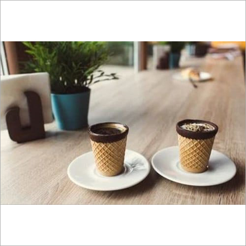 Edible Brown Chocolate Biscuit Tea Cup