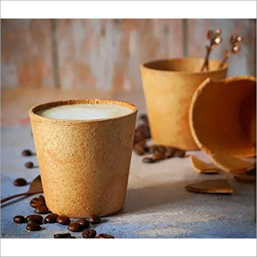 Edible Vanilla Crunchy Biscuit Tea Cup