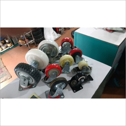 Industrial Caster Wheels - PU, 2-8 Inch | Red/Black, Load Capacity As Required, Wheel Size 20-300 mm, Wheel Width 15-63 mm