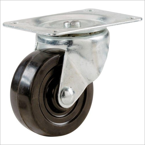 Card Can Caster Wheel - PU Material, 2-4 mm Diameter, Black Color | Softer Cushioned Wheels for Textile Industry Applications