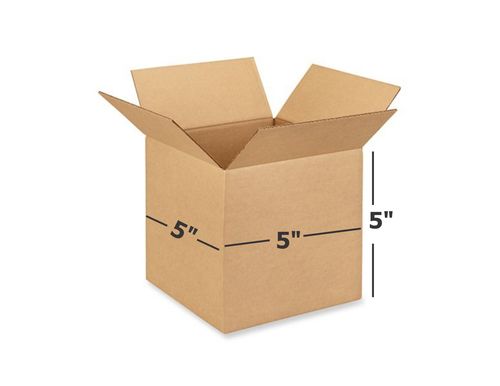 Box Brother 3 Ply Brown Corrugated BoxPacking box Length 5 inch Width 5 inch Height 5 inch