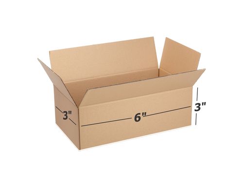 Box Brother 3 Ply Brown Corrugated Box Packing box  Length 6 inch Width 3 inch Height 3 inch