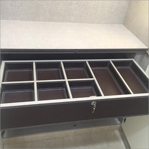 Eco-Friendly Artificial Leather Cladded Drawer Organiser