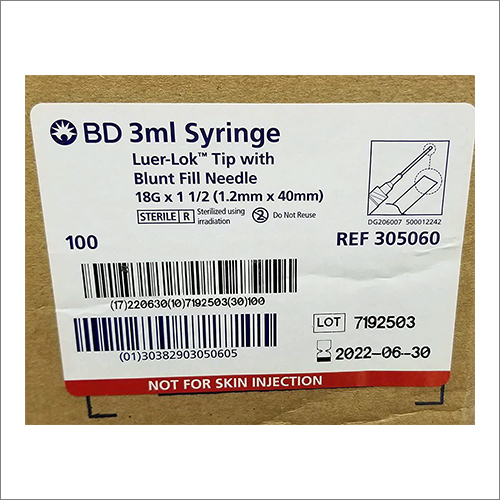 BD Luer Lok Syringe 3 ML