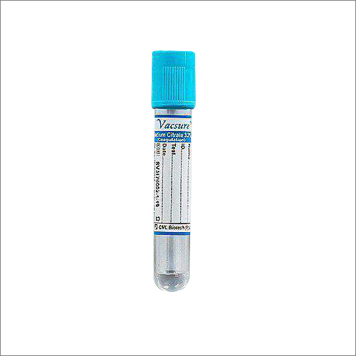 Sodium Citrate Tube - PET Material, 13x75mm Size, Blue Cap Color, 2.7ml Capacity, Anticoagulant Additive | Ideal for Laboratory Use, Pack of 100 pcs