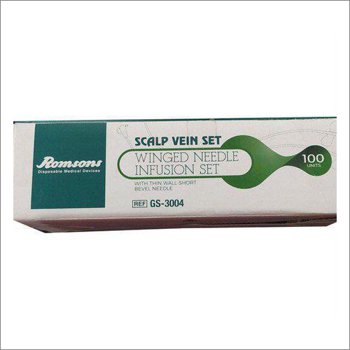 Ramsons Scalp Vein Infusion Set - Medical-Grade PVC Material, Standard 22G Size, Transparent | Designed for Hospital Applications, Reliable Performance
