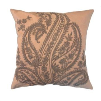 18 x 18 inch Sustainable Cotton Fabric Embroidered Cushion