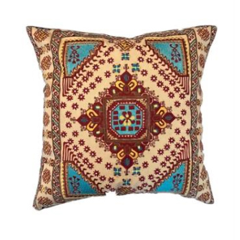 18 x 18 inch Embroidered Sustainable Fabric Cushion