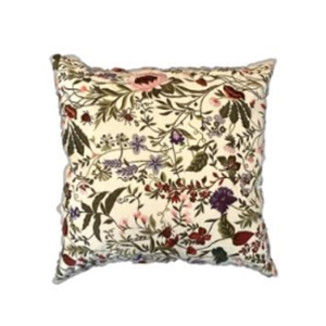 18 x 18 inch Cotton Fabric Leaves Embroidered Cushion By AMAN NATH