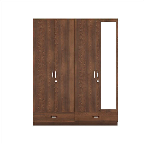 Brown Mozart 4 Door Mirror Wardrobe